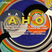 Album artwork for Aho: Concertos for Recorder and Tenor Saxophone & 